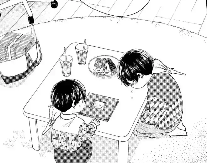 第58～59話 岳もよしむねのアルバムを作ることに。 鳥友達を作ろうと、ピー助の飼い主・千宙くんに会うが…？のイラスト